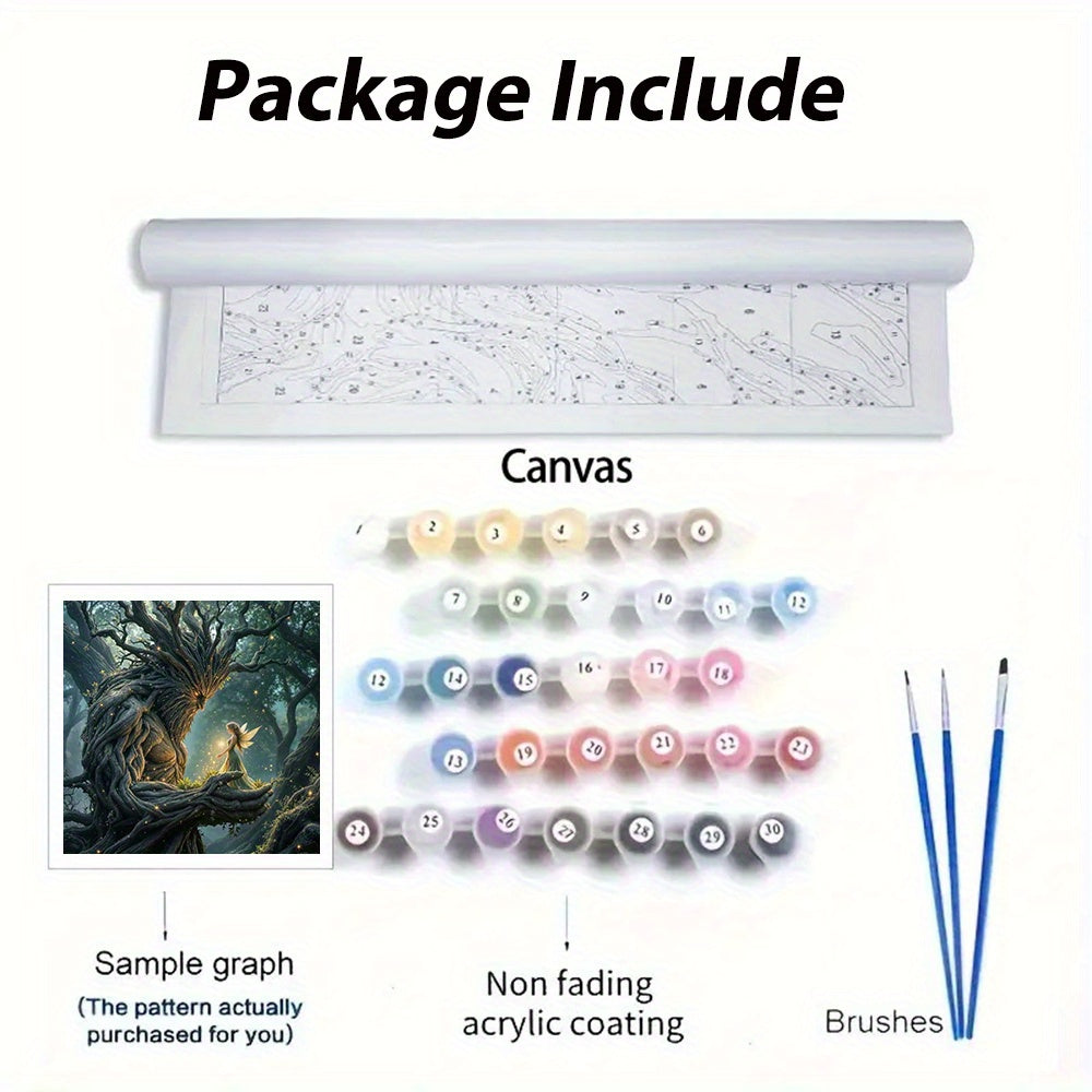 Enchanted Forest Paint By Numbers Kit Glowing Tree Fairy