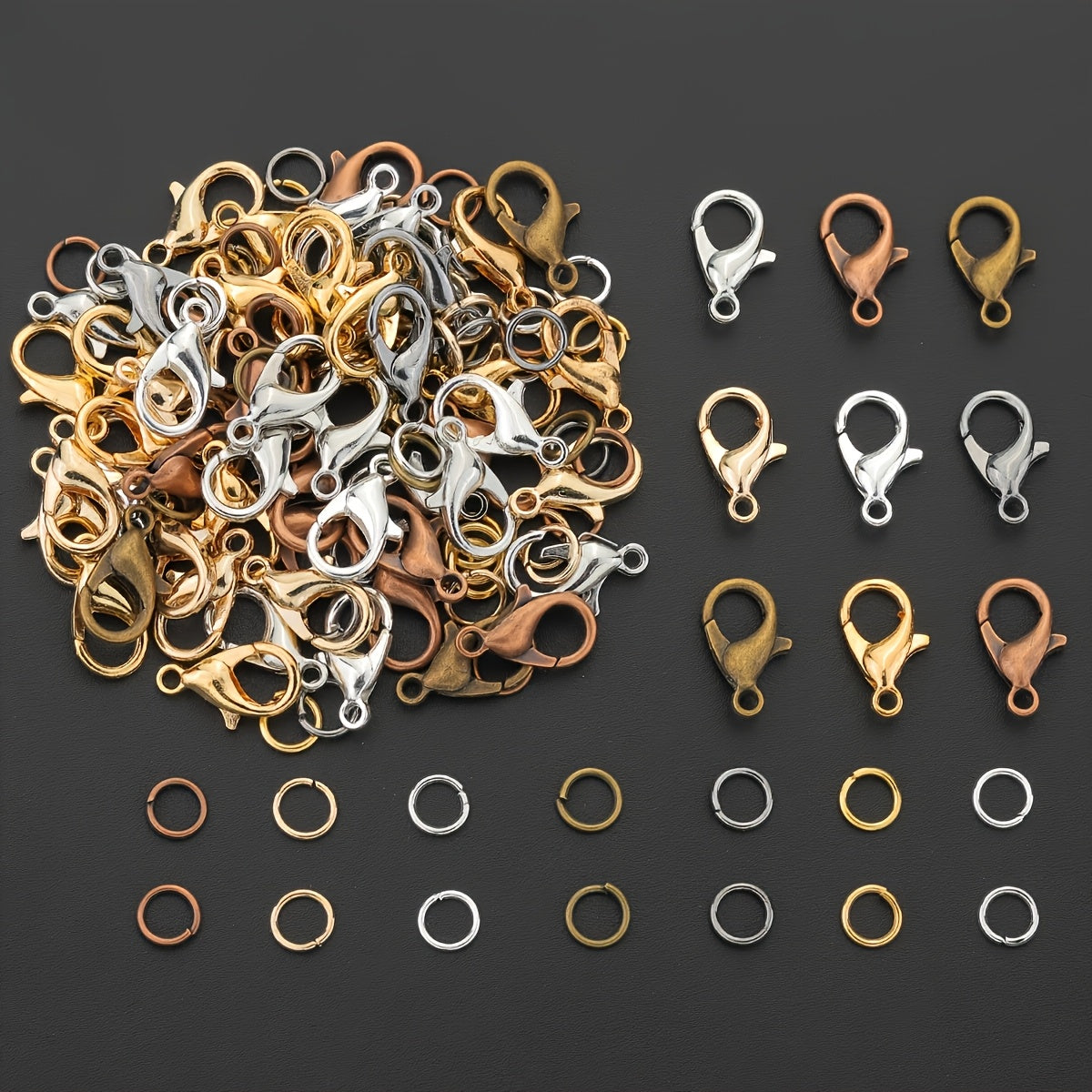Jewelry Making Kit With 100 Lobster Clasps 400 Jump Rings