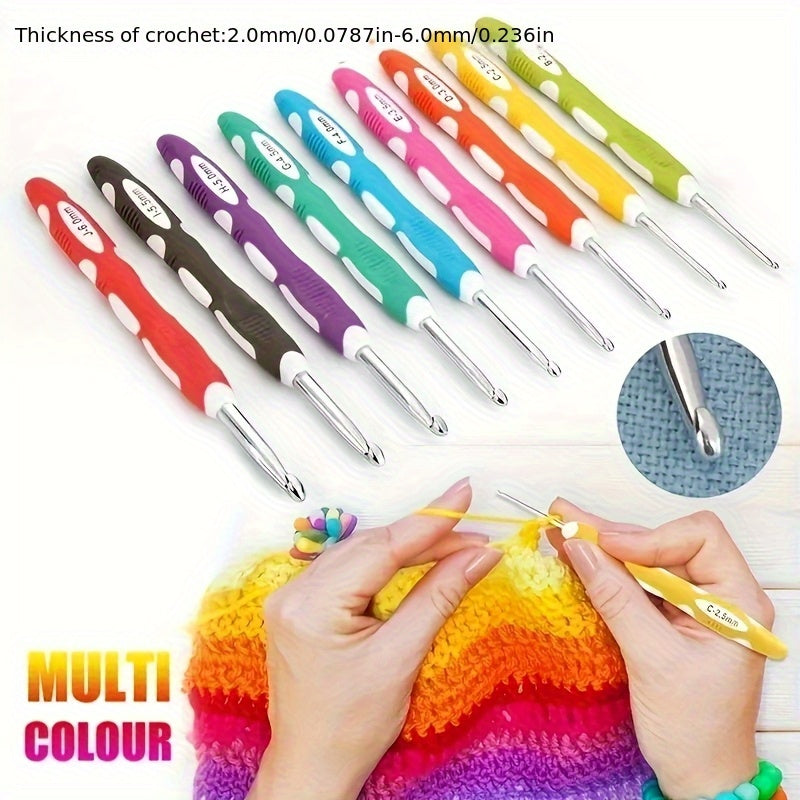 13pc Colorful Thread and Crochet Hook Set for DIY Crafts