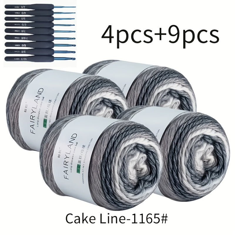 13pc Colorful Thread and Crochet Hook Set for DIY Crafts