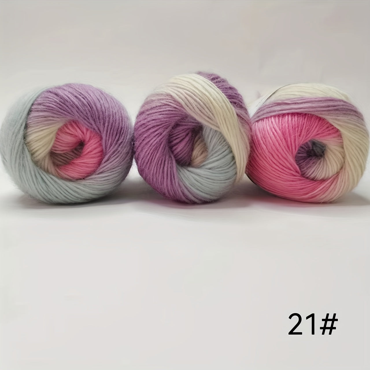 Rainbow Hand Spun 100 Percent Wool Yarn 3 Pack Knitting