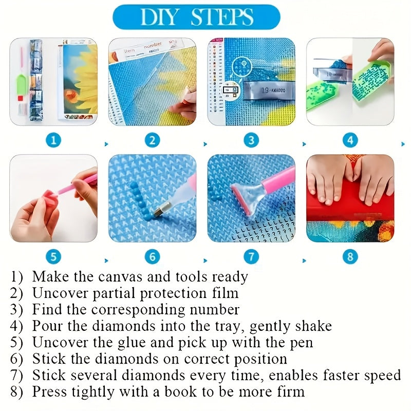 Diamond Painting Kit 5D Art Set Frameless Wall Decor Gift