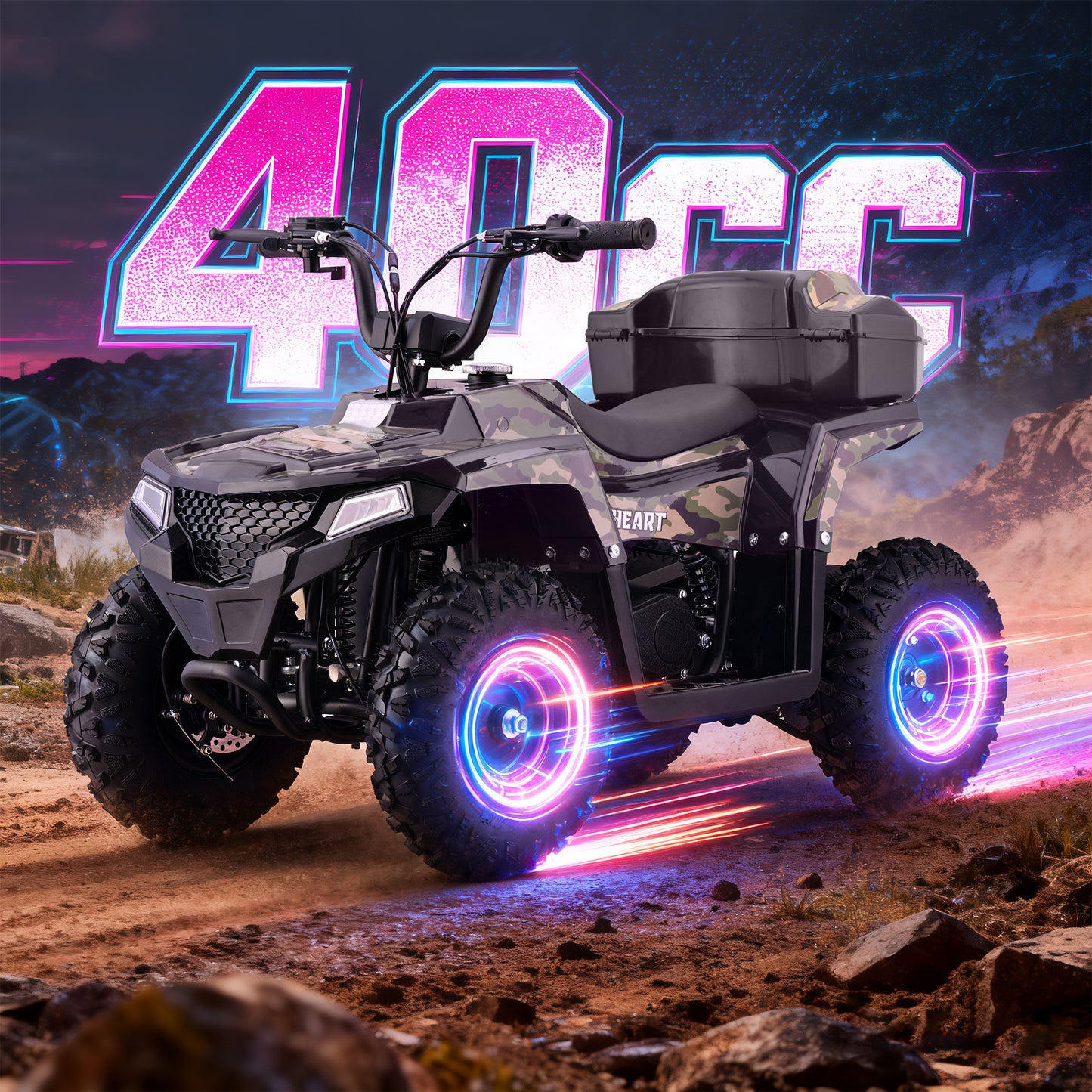 40CC 4-Stroke Kids Off-Road Quad Bike With Knobby Tires