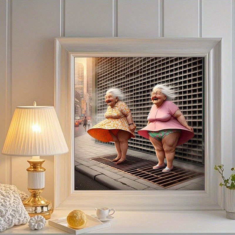5D Diamond Painting Set DIY Happy Elderly Besties Wall Decor