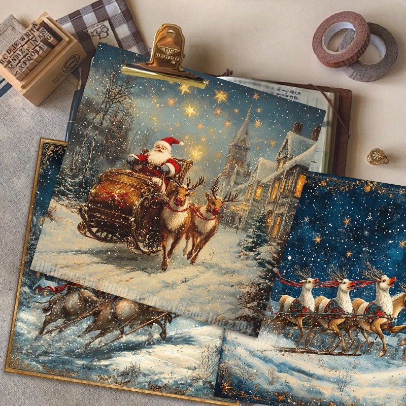Christmas Village Scrapbook Paper Winter Night 36 Sheets