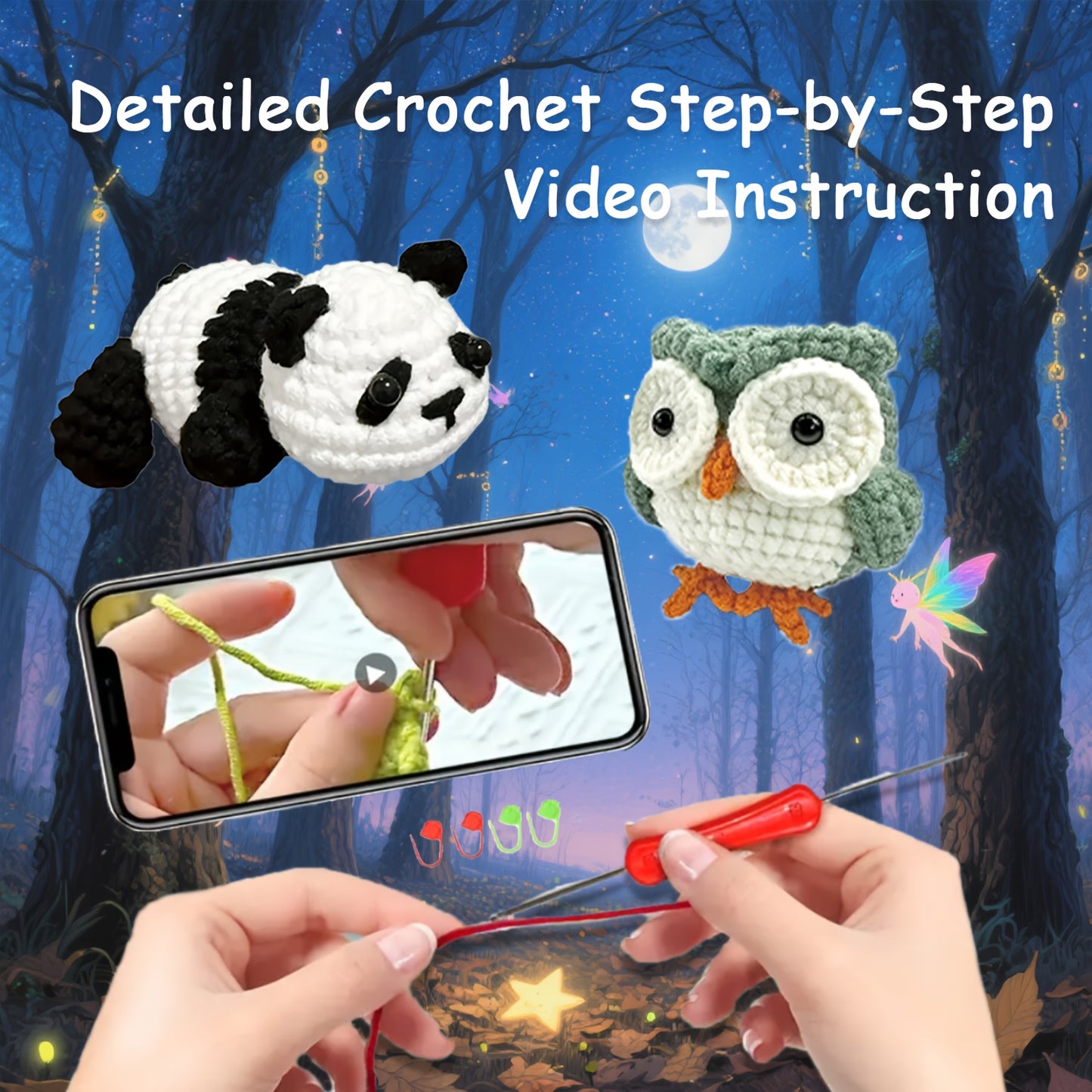 Beginner Crochet Kit With Animal Designs Instructions