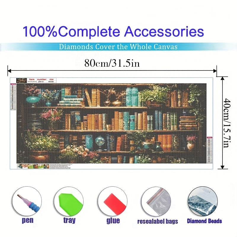 Large 5D Diamond Art Book Kit For Home Decor 15.7x31.5 Inch