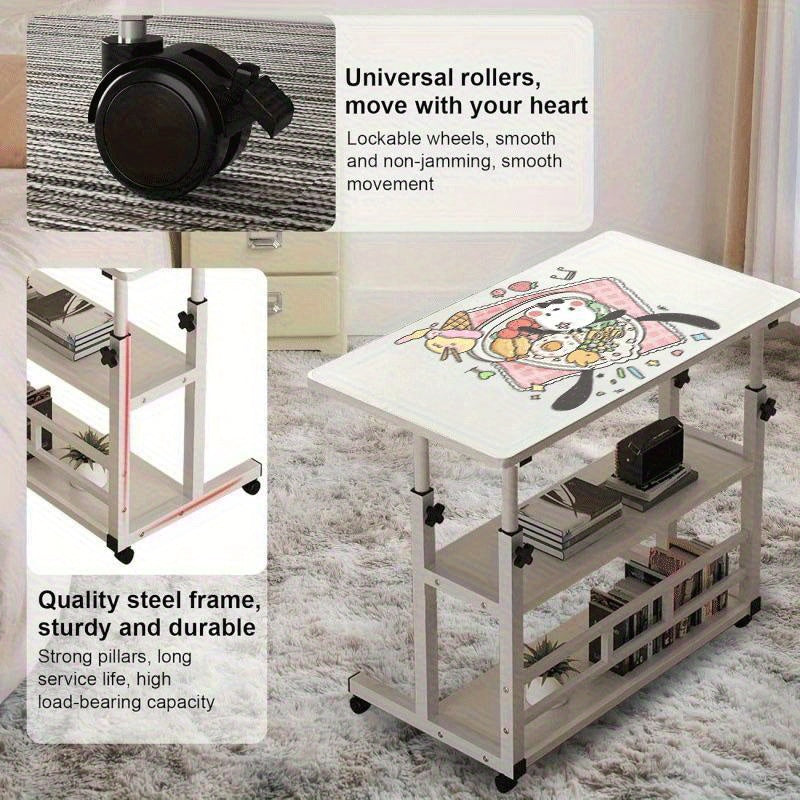 Sanrio Hello Kitty Adjustable Height Rolling Table