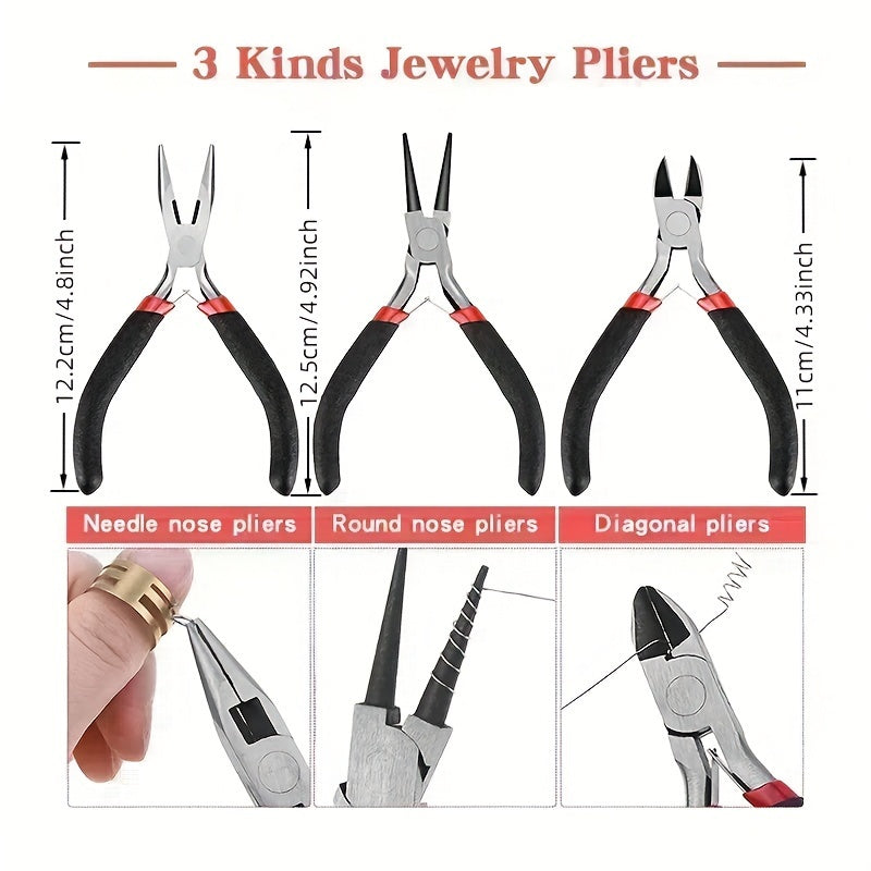 DIY Jewelry Making Kit 20 Pcs Beginners Storage Box Tools