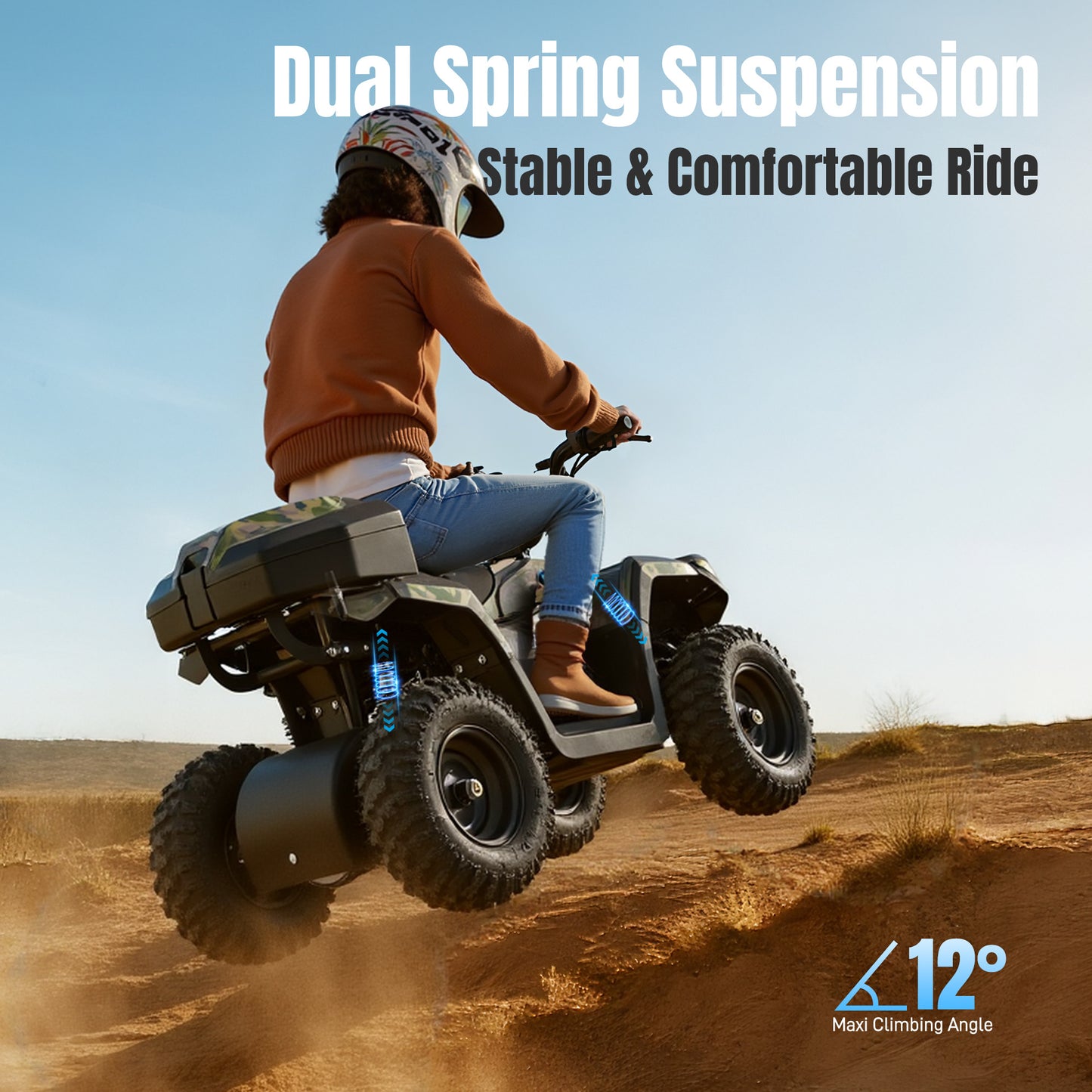 40CC 4-Stroke Kids Off-Road Quad Bike With Knobby Tires