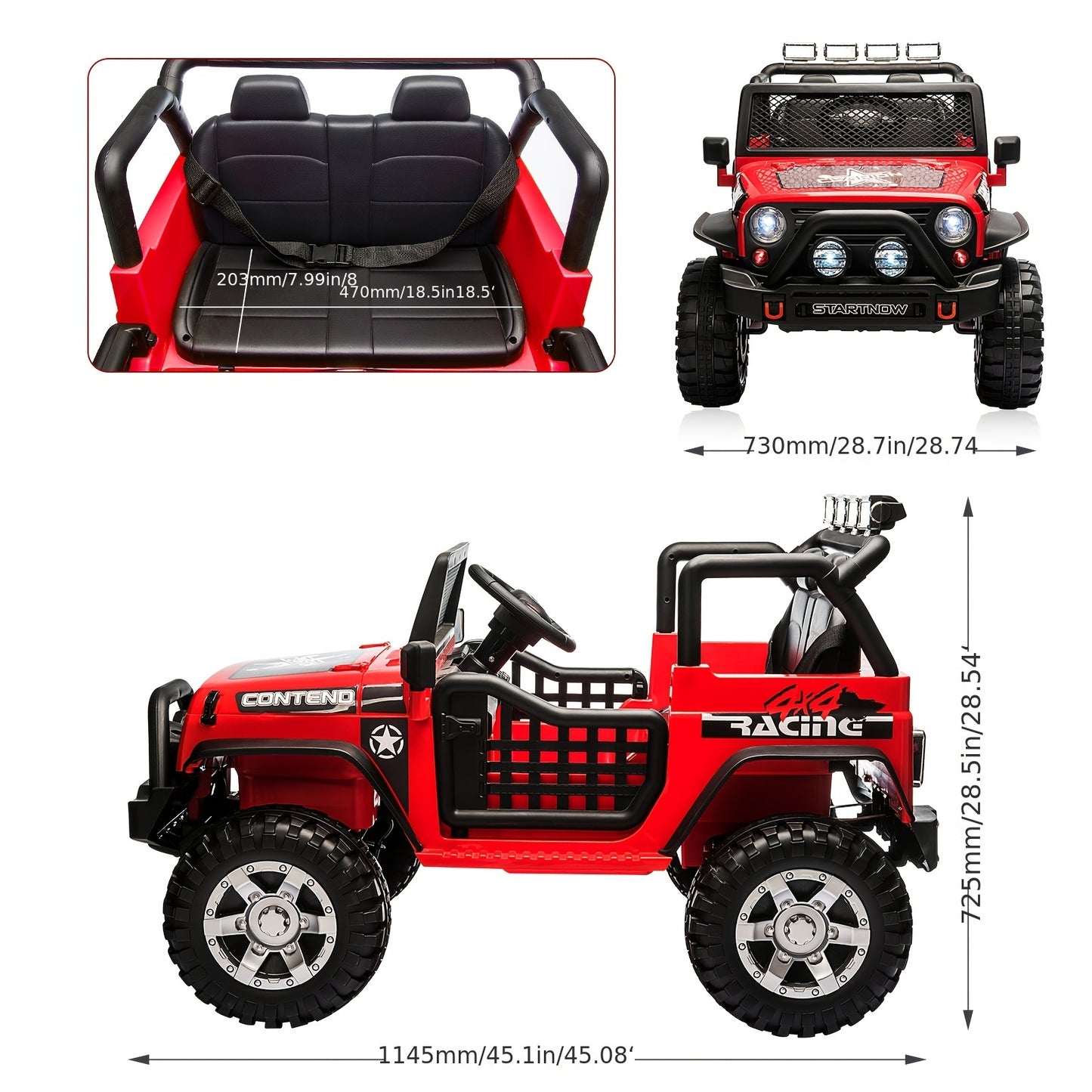 2 Seater Kids Ride On Truck 12V Remote Control Electric Car