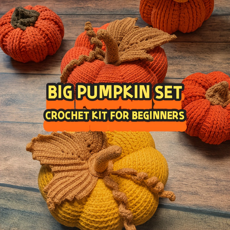 Complete Crochet Pumpkin Kit With Yarn Hook Tools Tutorial
