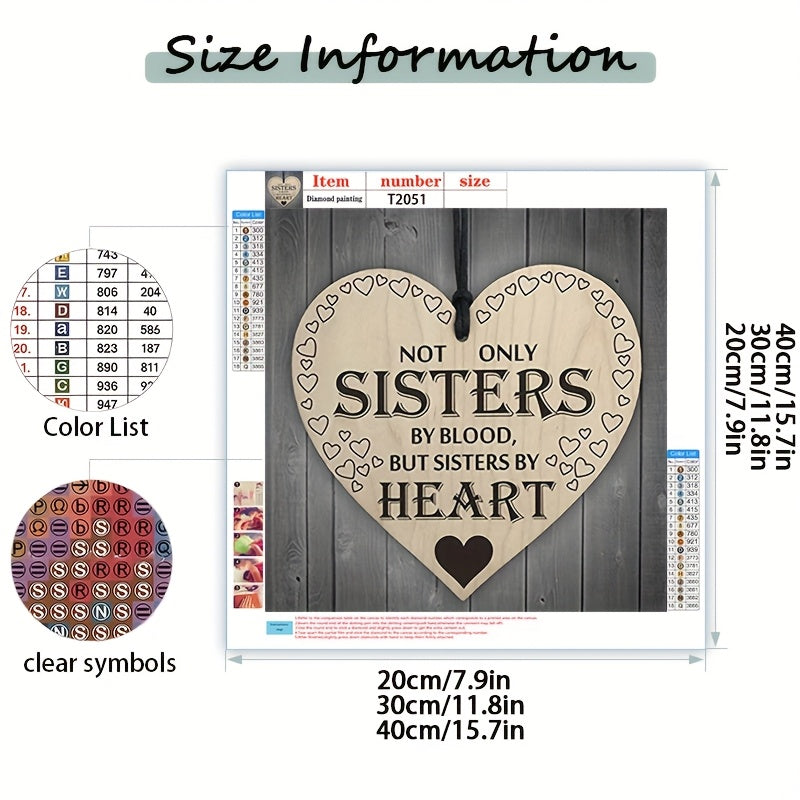 Beginner Friendly 5D Heart Shaped Diamond Art Kit for Wall