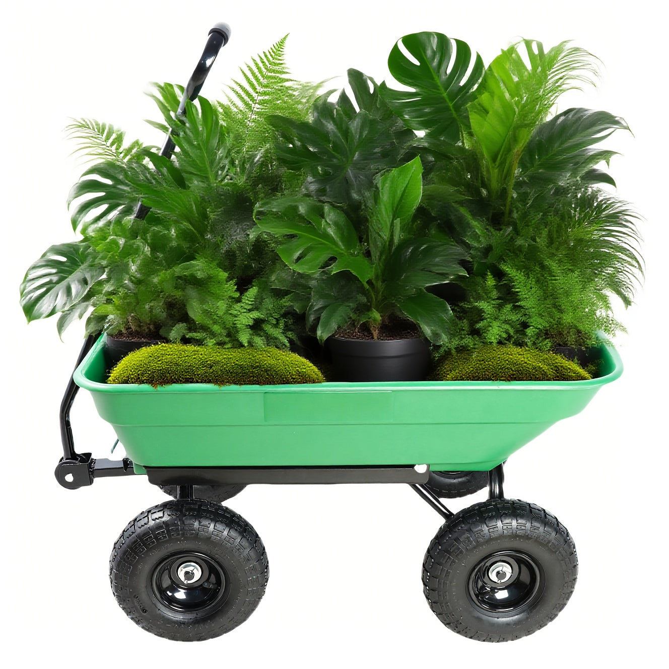 Heavy Duty Folding Wagon Cart 330 Lbs 180 Degree Swivel