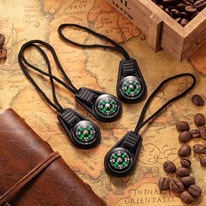 200 Pack Mini Survival Compass With Paracord Bracelet