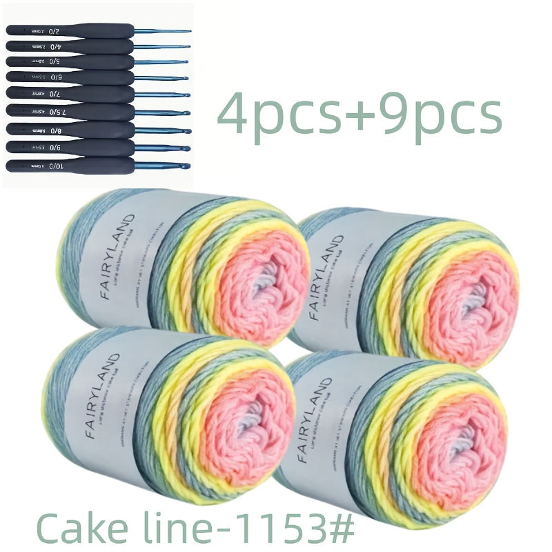 13pc Colorful Thread and Crochet Hook Set for DIY Crafts