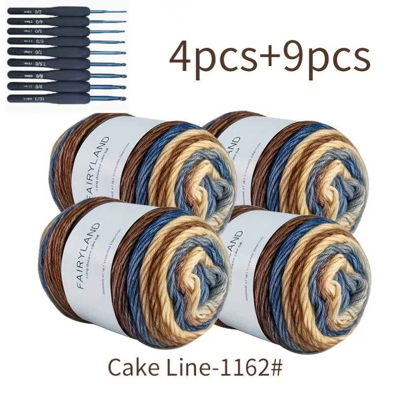13pc Colorful Thread and Crochet Hook Set for DIY Crafts