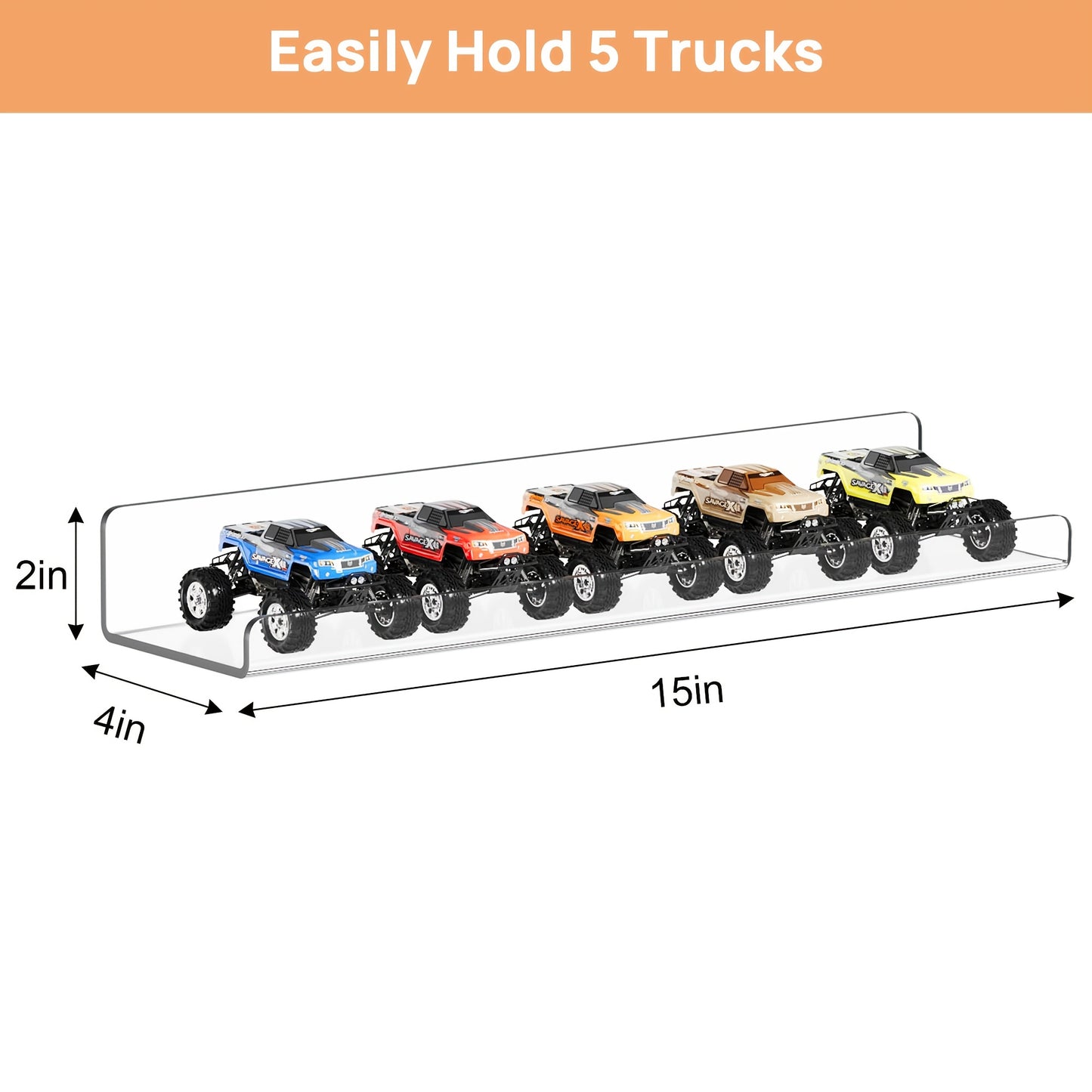 Upsimples 14 Pack Clear Acrylic Wall Shelves For Storage And Display