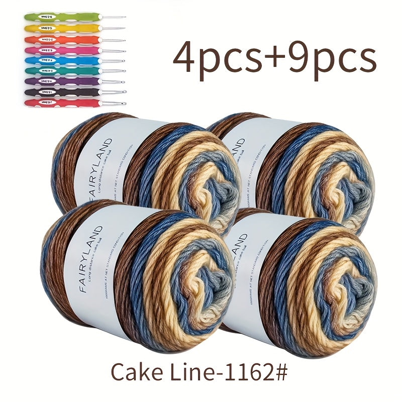 13pc Colorful Thread and Crochet Hook Set for DIY Crafts