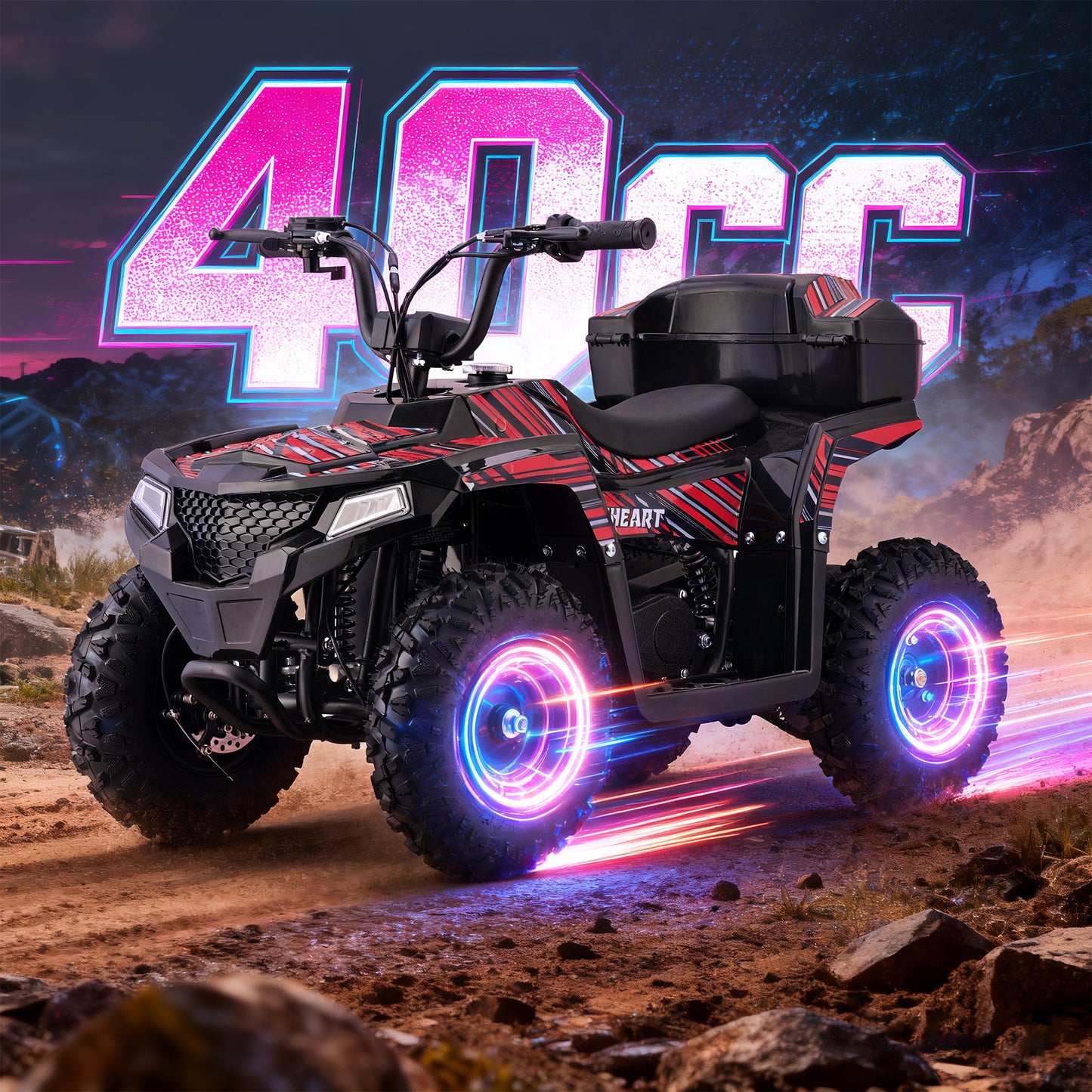 40CC 4-Stroke Kids Off-Road Quad Bike With Knobby Tires