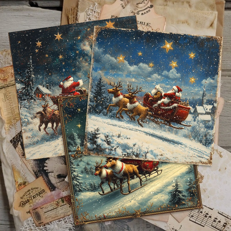 Christmas Village Scrapbook Paper Winter Night 36 Sheets