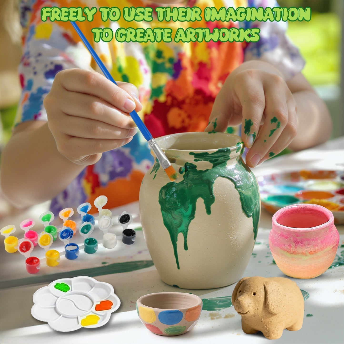 Frog Theme Pottery Wheel Kit For Kids Beginners Arts