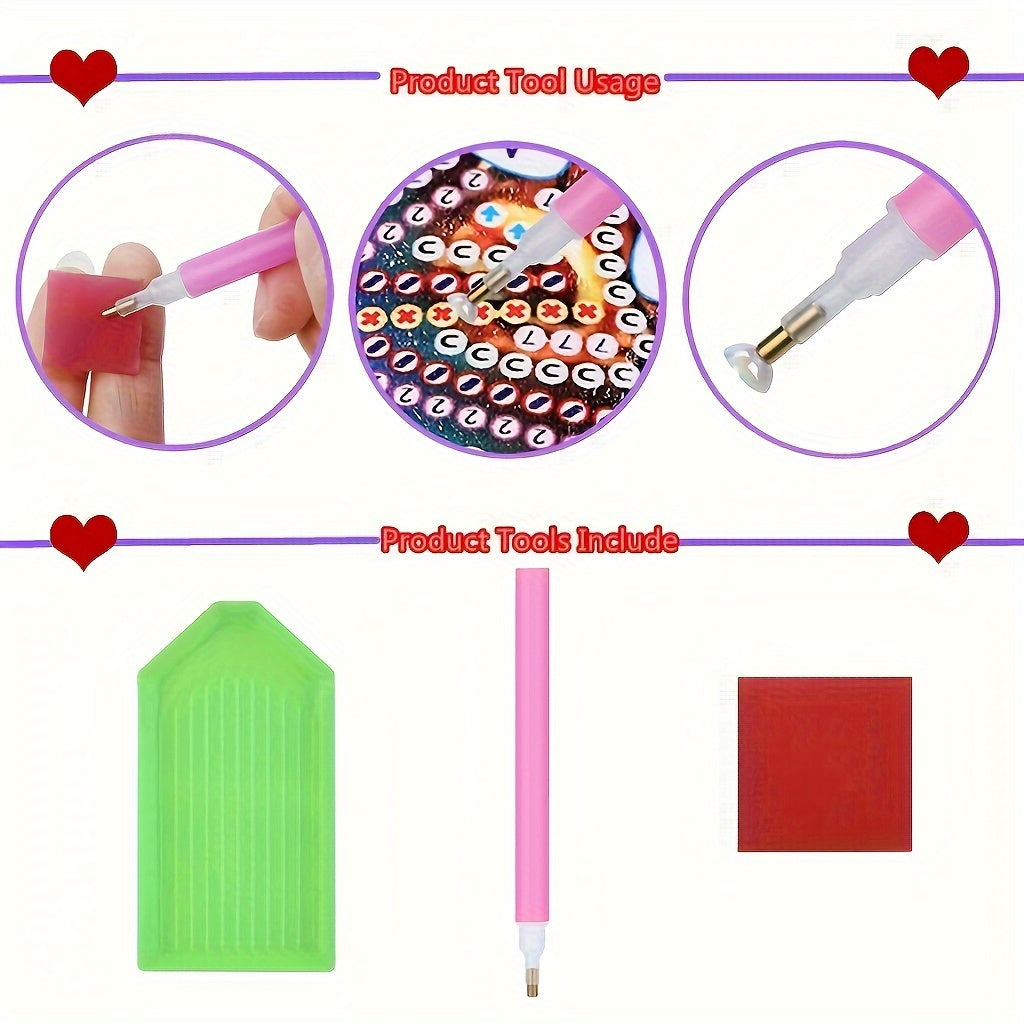 Round Diamond Painting Kit Mosaic Wall Art Frameless