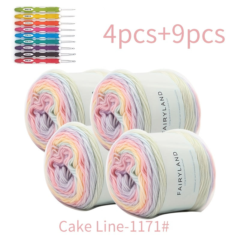 13pc Colorful Thread and Crochet Hook Set for DIY Crafts