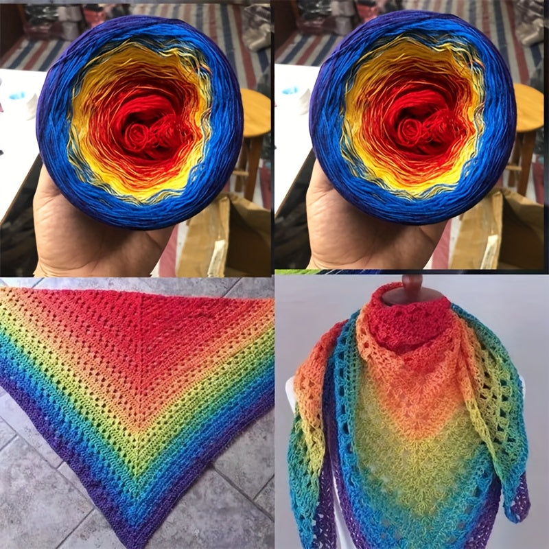 Hand Spun Gradient Cake Cotton Yarn Ombre 300g For Crochet