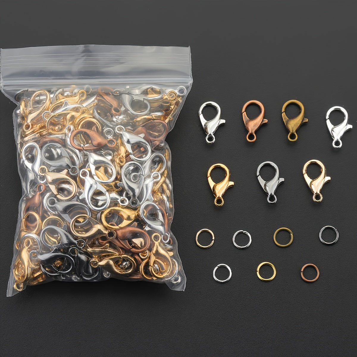 Jewelry Making Kit With 100 Lobster Clasps 400 Jump Rings