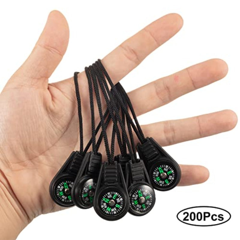 200 Pack Mini Survival Compass With Paracord Bracelet