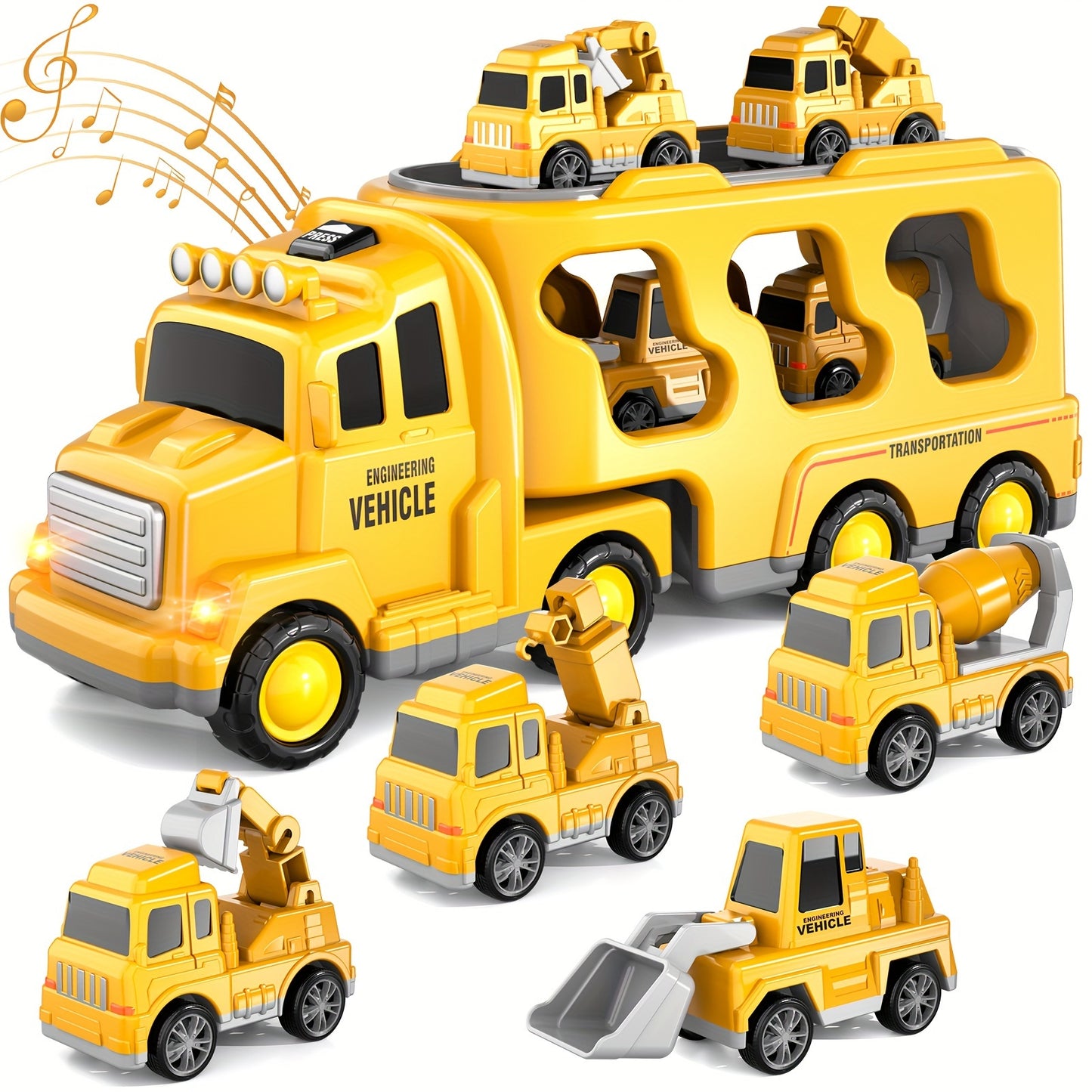Fire Truck Toys For 3-5 Year Old Boys With Lights And Sounds