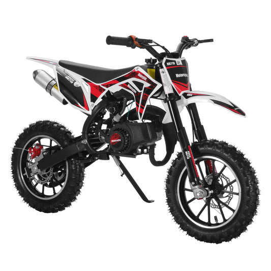 Gas-Powered Red 49cc 2-Stroke Kids Mini Motocross Bike
