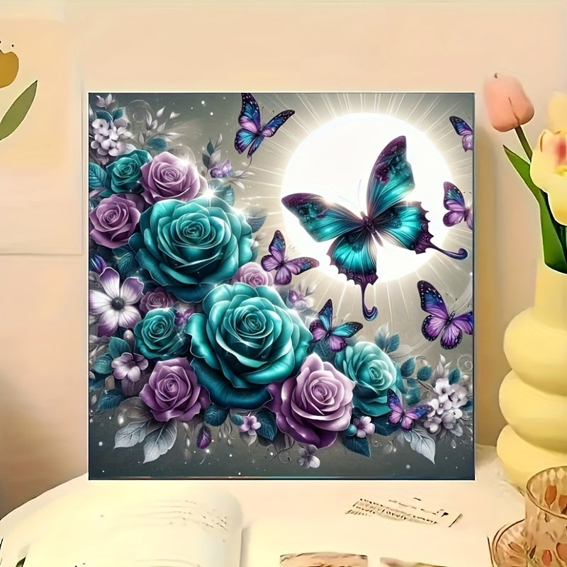 Dreamy Purple Butterfly Floral 3D Diamond Painting Kit