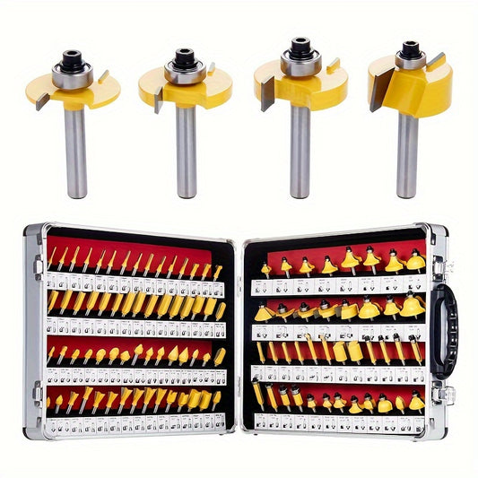 Precision Router Bit Set Carbide With Quarter Inch Shank