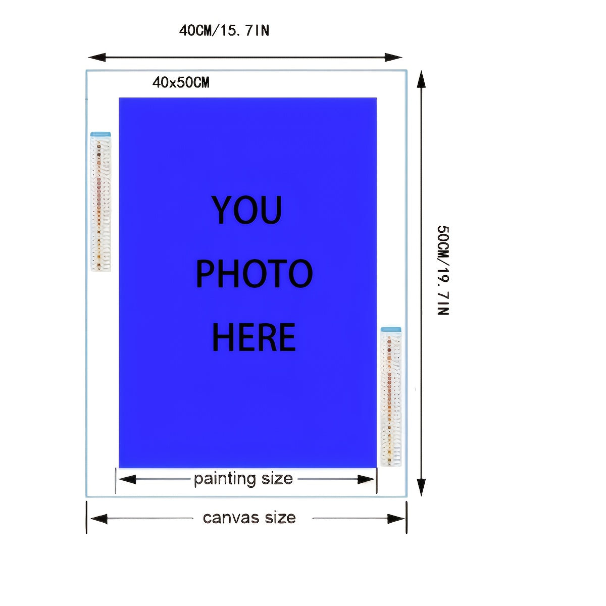 Custom 5D Diamond Painting Kit 40x50cm From Your Photo