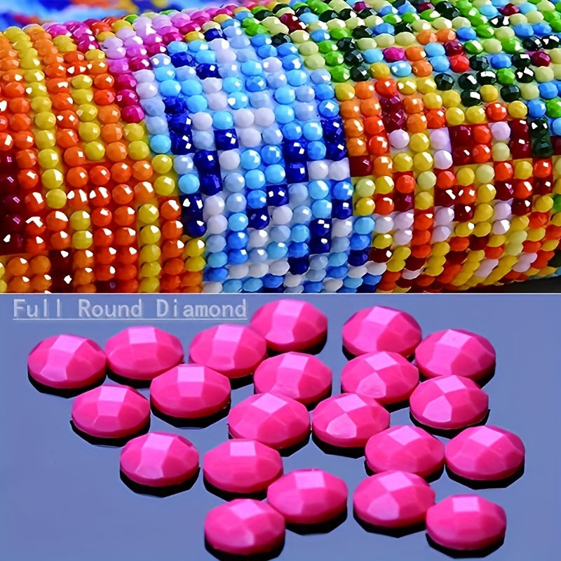 5D Diamond Painting Kit Round Dragon Pattern For Beginners