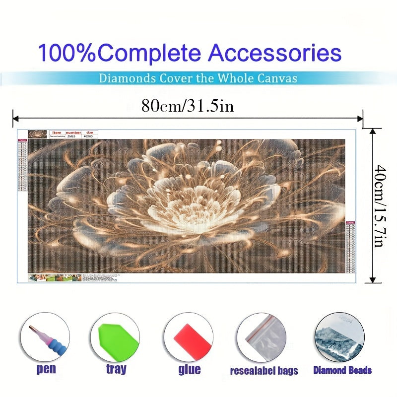 5D Diamond Painting Kit Flower Wall Art DIY Canvas Decor