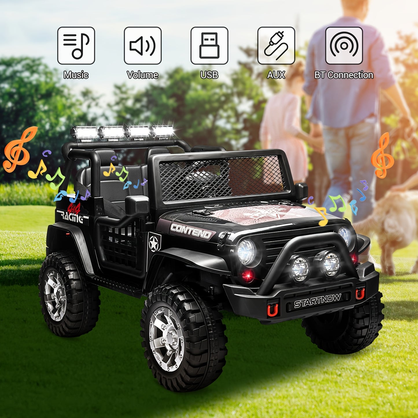 2 Seater Kids Ride On Truck 12V Remote Control Electric Car