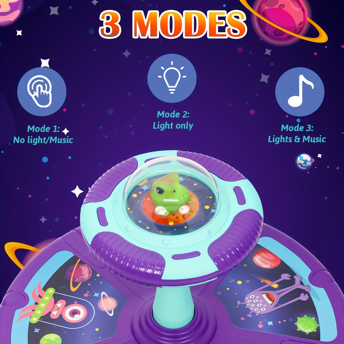 Sit And Spin Toddler Toy With Music LED Lights 360 Spin