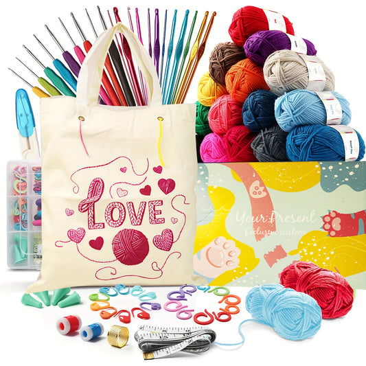 Complete Crochet Kit 73 Piece All In One Starter Bundle