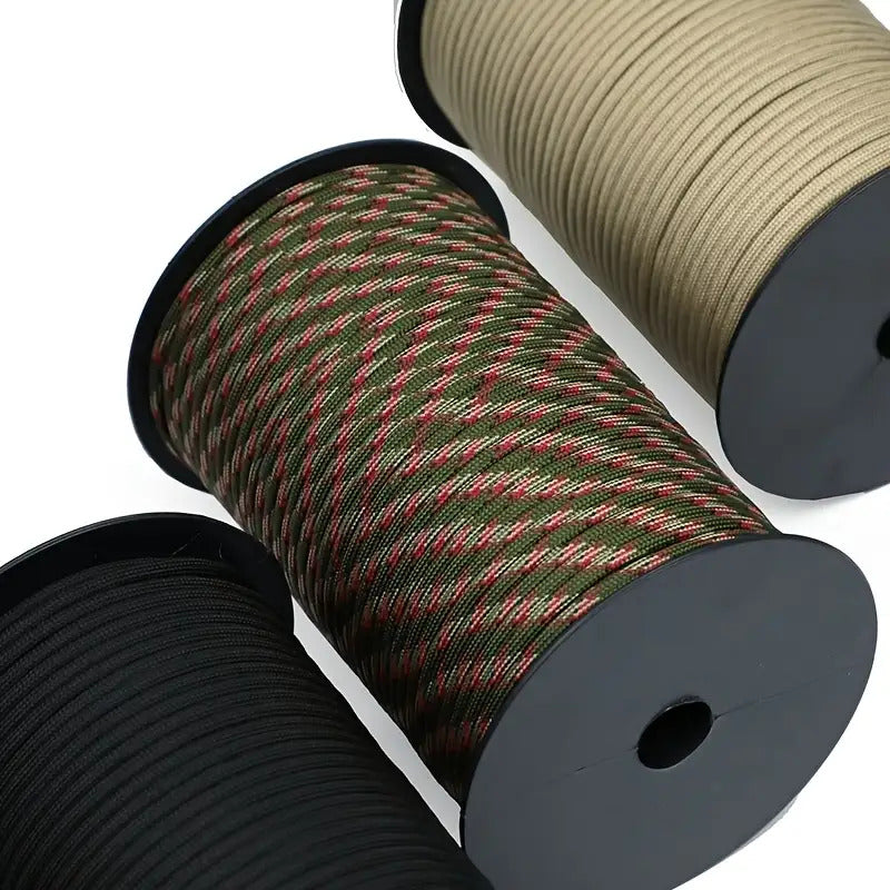 9 Core Heavy Duty Rope 4mm 1968 Inch Black Survival Cord