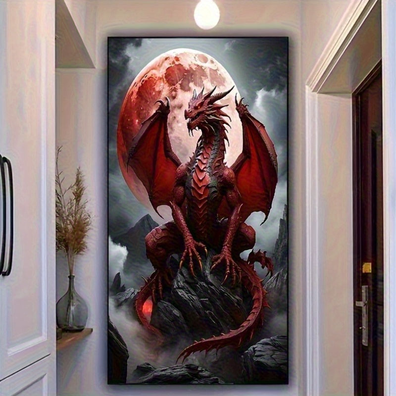5D Diamond Painting Kit Dragon Pattern For Adults Beginners