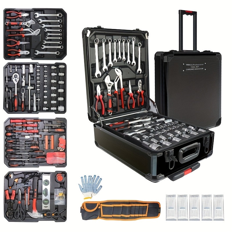 Rolling Tool Box Set For Men With Aluminum Case Gift