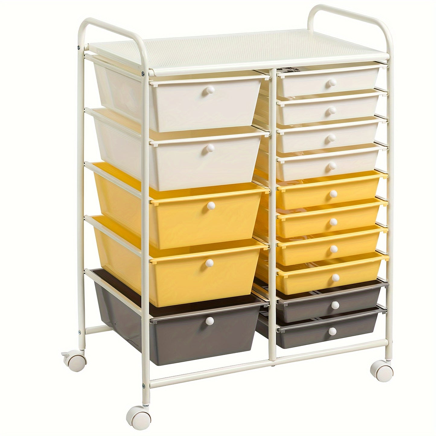 Costway 15-Drawer Rolling Storage Cart for Office and School
