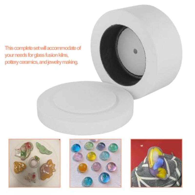 Compact Microwave Kiln For Glass Fusion With 50 Kiln Papers