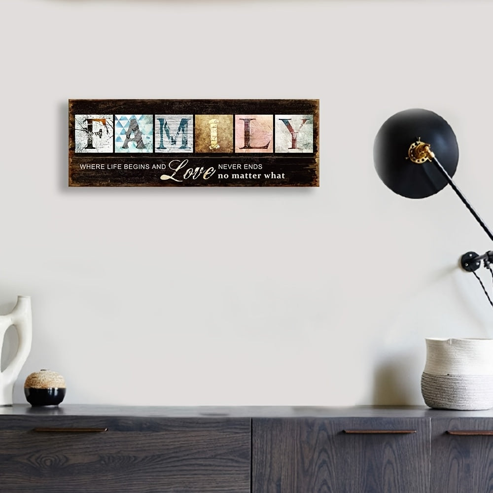 Large DIY 5D Full Diamond Painting Family Alphabet Wall Art