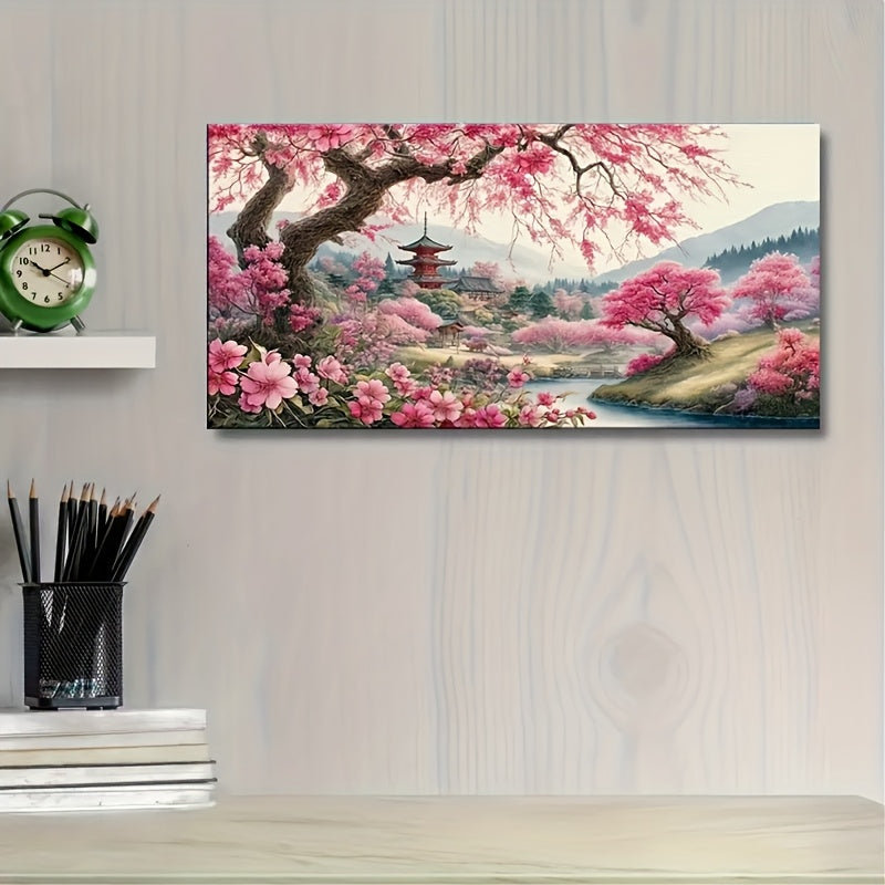 Cherry Blossom 5D Diamond Painting Kit Tree Wall Decor