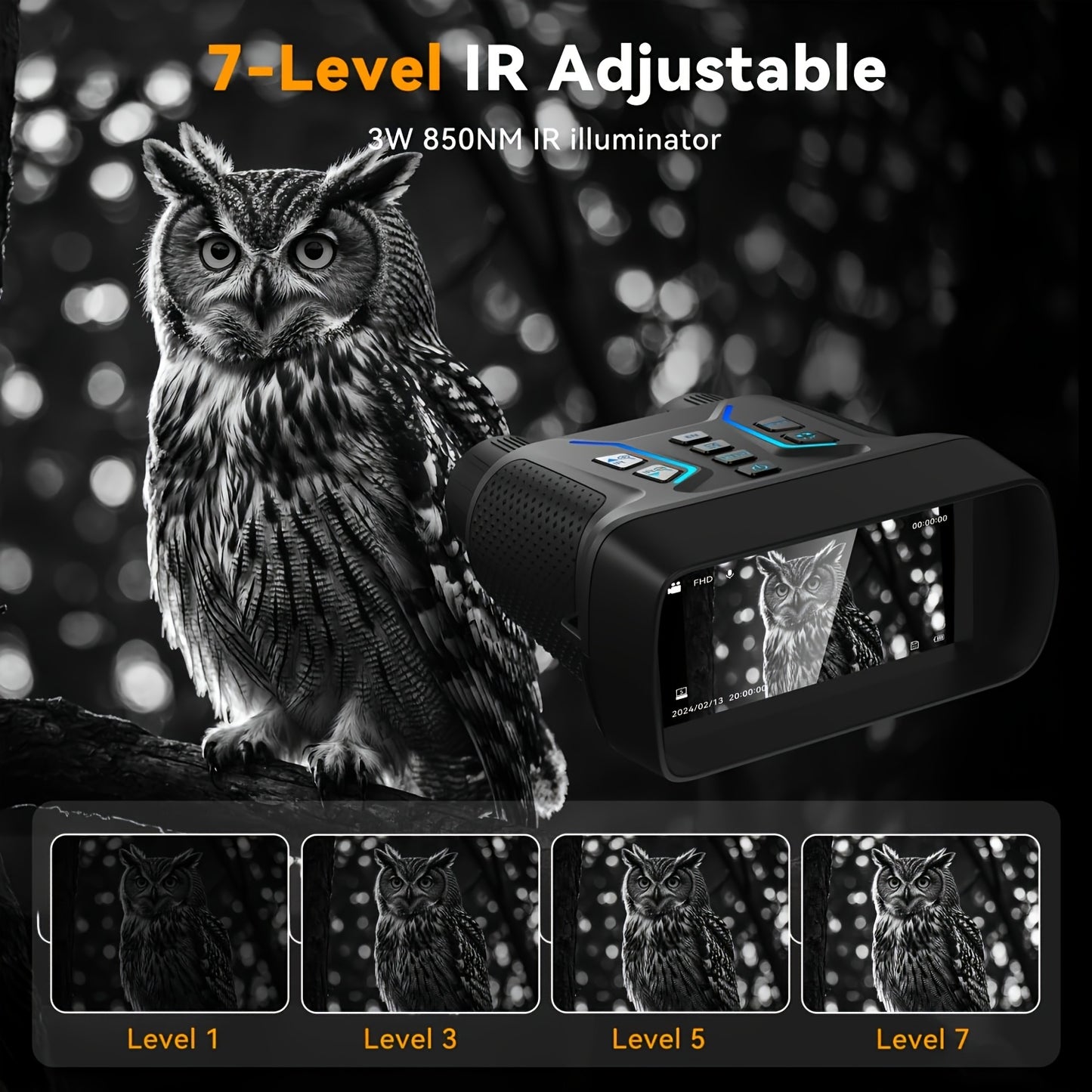 4K Night Vision Binoculars With 8X Zoom And 32GB Card