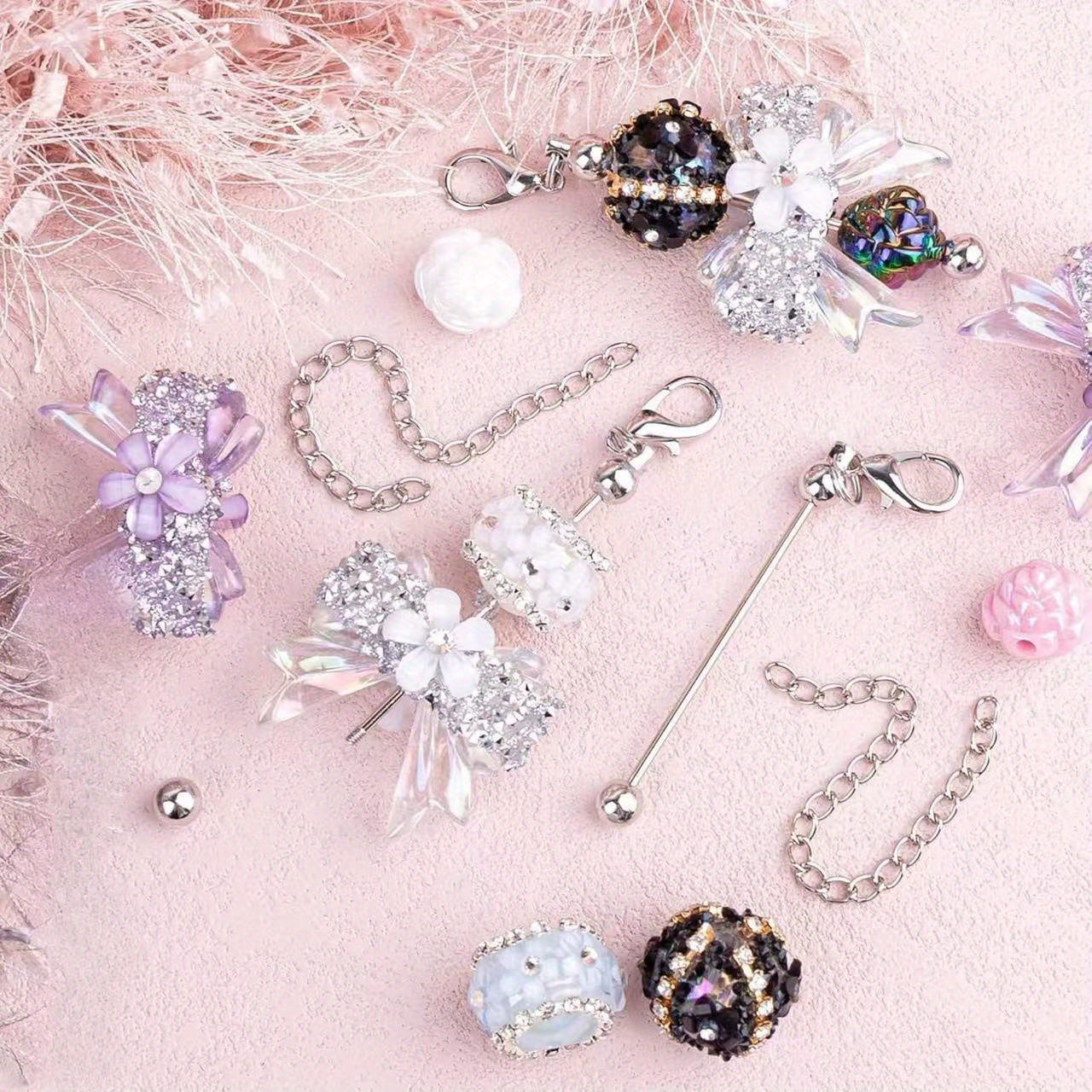 Stainless Steel Bead Chain Charms With Lobster Clasps DIY